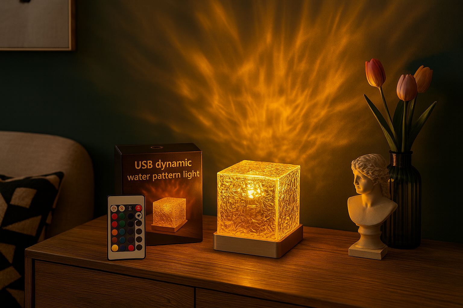 AuraWave™ Premium Acrylic Ambient Lamp – Relaxation, Decor & Mood Lighting